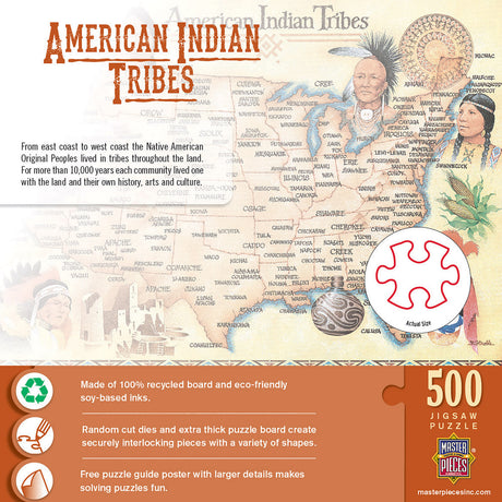 Tribal Spirit - American Indian Tribes 500 Piece Puzzle