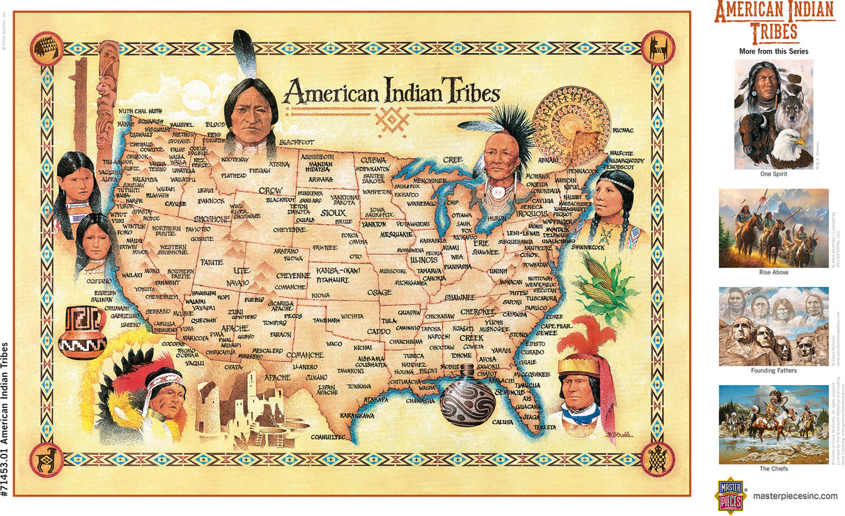 Tribal Spirit - American Indian Tribes 500 Piece Puzzle