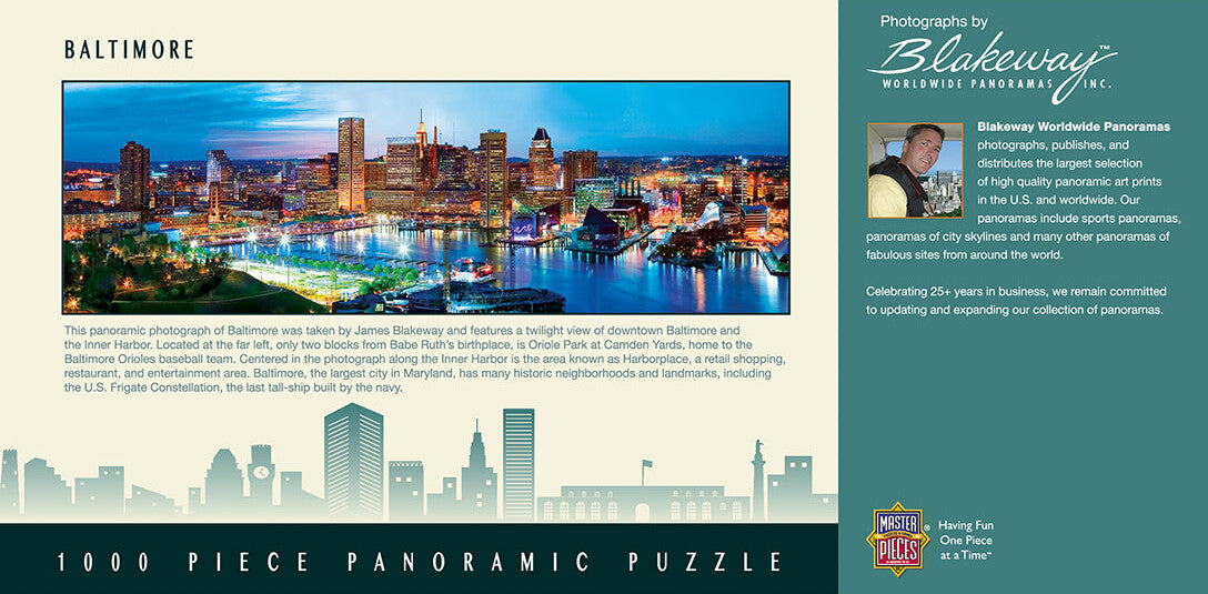 American Vista Panoramic - Baltimore 1000 Piece Puzzle