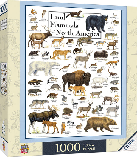 Field Guide - Land Mammals of North America 1000 Piece Puzzle