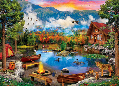 Time Away - Sunset Canoe 1000 Piece Puzzle