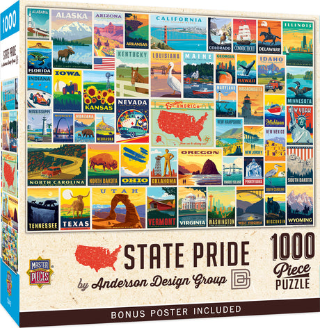 Anderson Design Group - State Pride 1000 Piece Puzzle