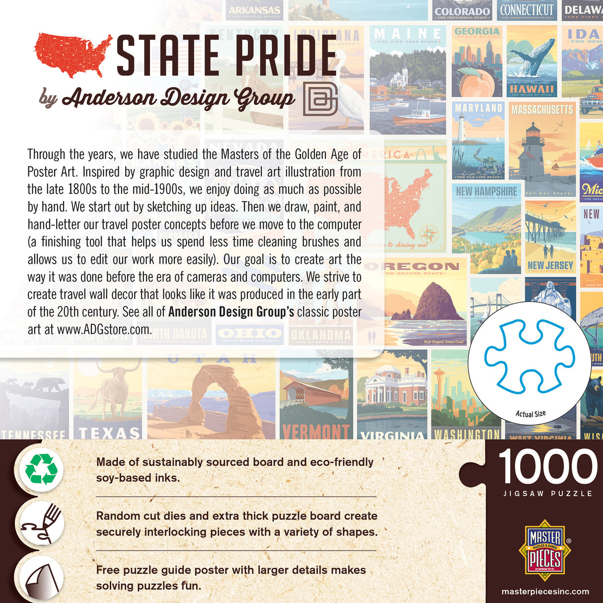 Anderson Design Group - State Pride 1000 Piece Puzzle