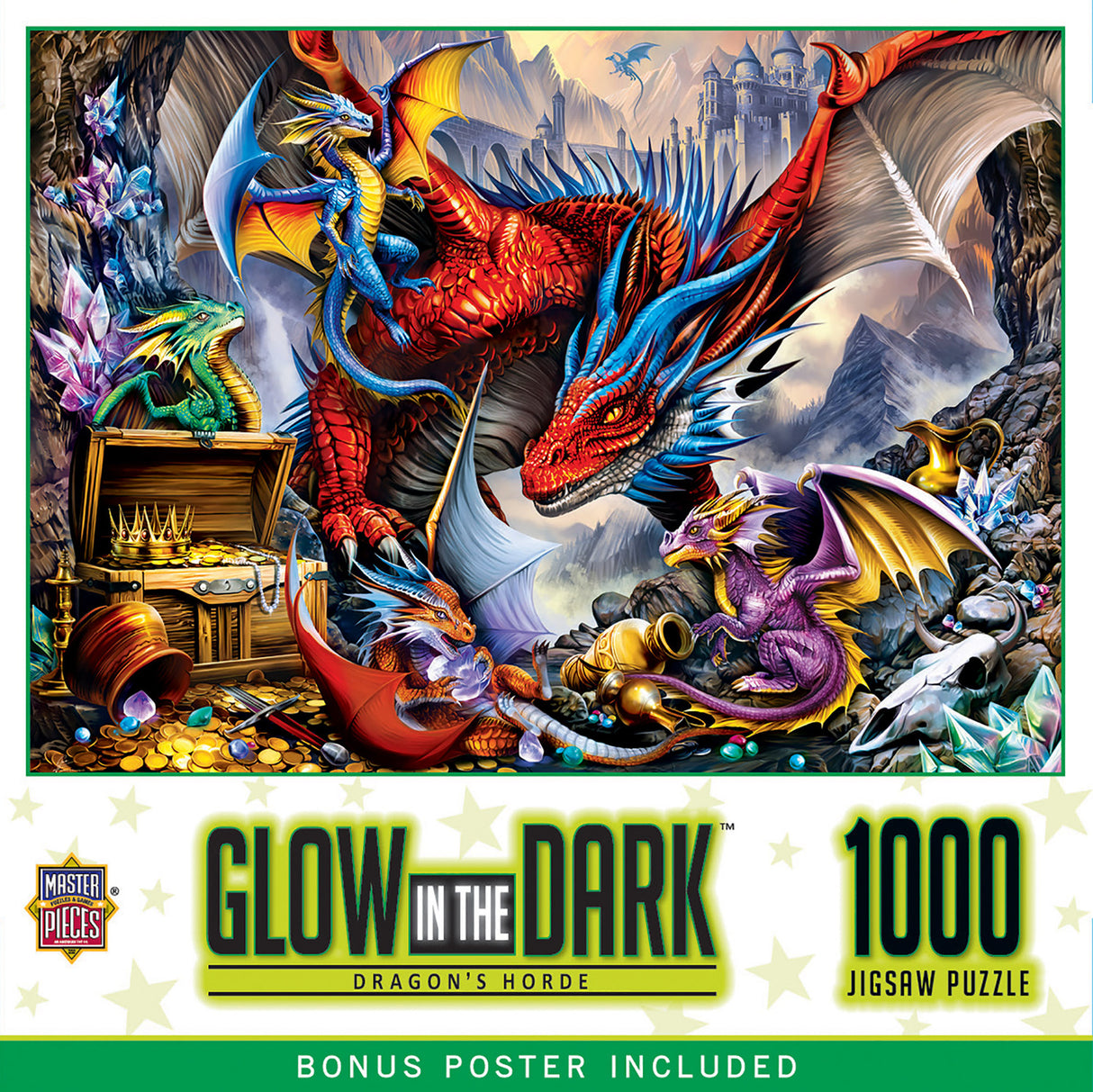 Glow in the Dark - Dragon's Horde 1000 Piece Puzzle