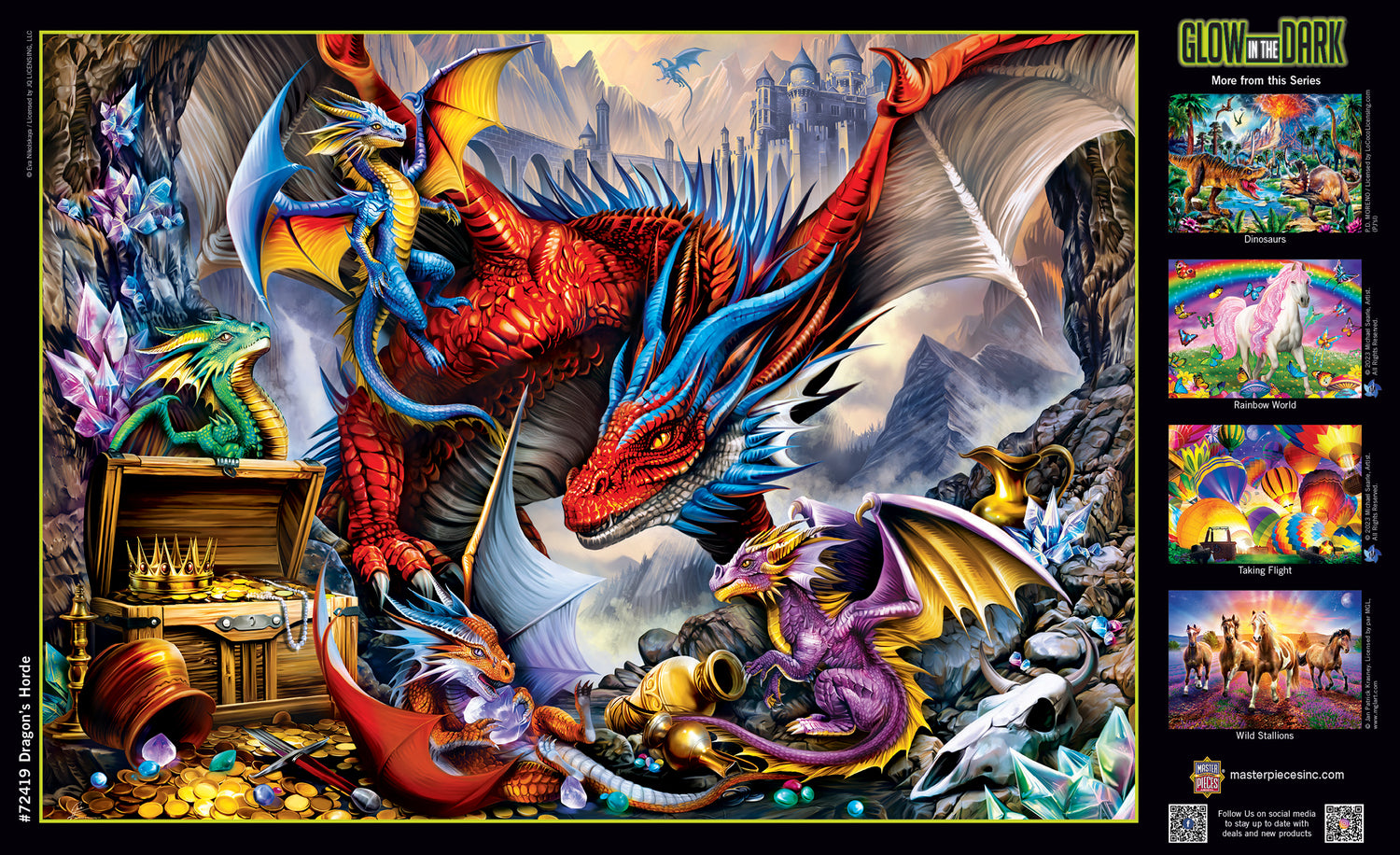 Glow in the Dark - Dragon's Horde 1000 Piece Jigsaw Puzzle