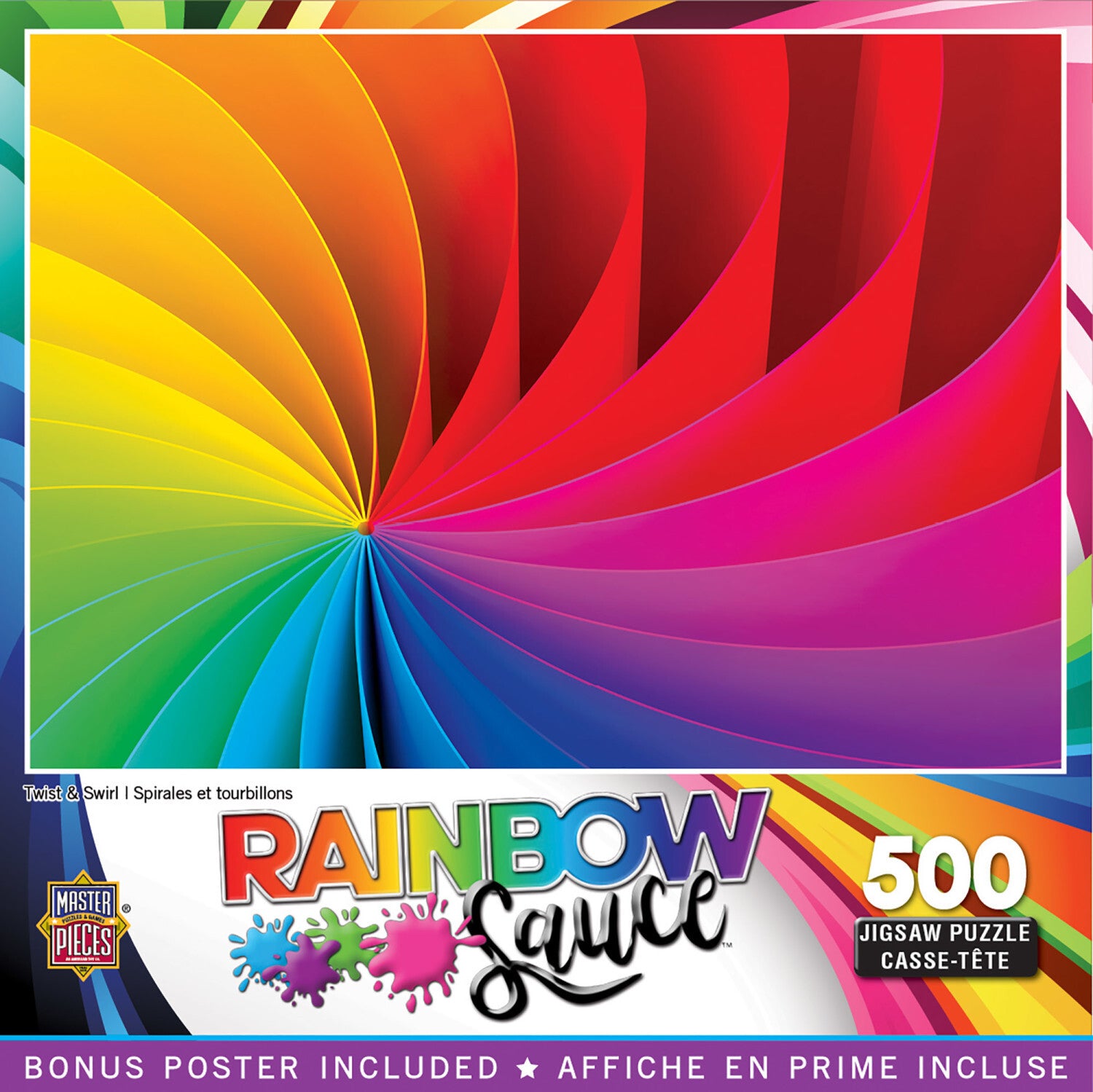 Rainbow Sauce - Twist & Swirl 500pc Puzzle – Toys on the Square Rainbow Sauce - Twist & Swirl 500pc Puzzle – Toys on the Square