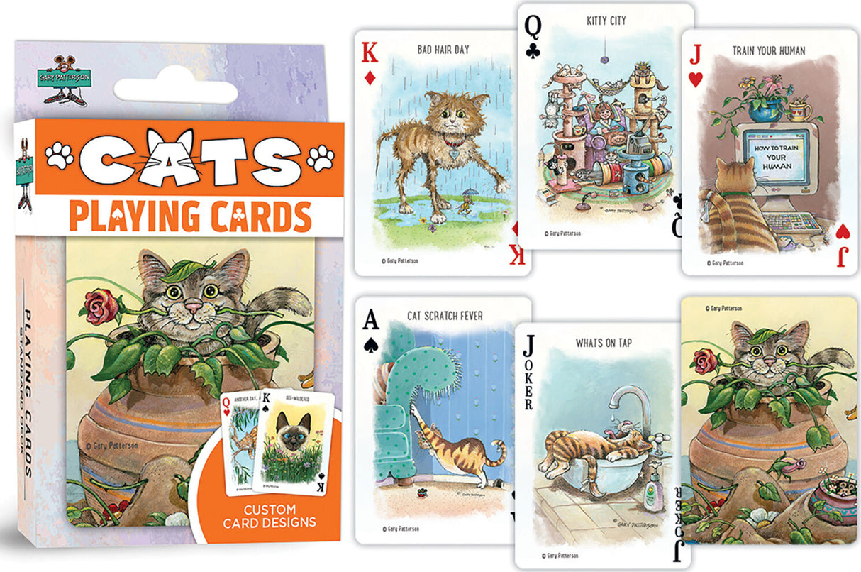 Cats Playing Cards