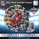 NFL Teams Drip Art Helmet Shaped 500pc Puzzle