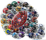 NFL Teams Drip Art Helmet Shaped 500pc Puzzle