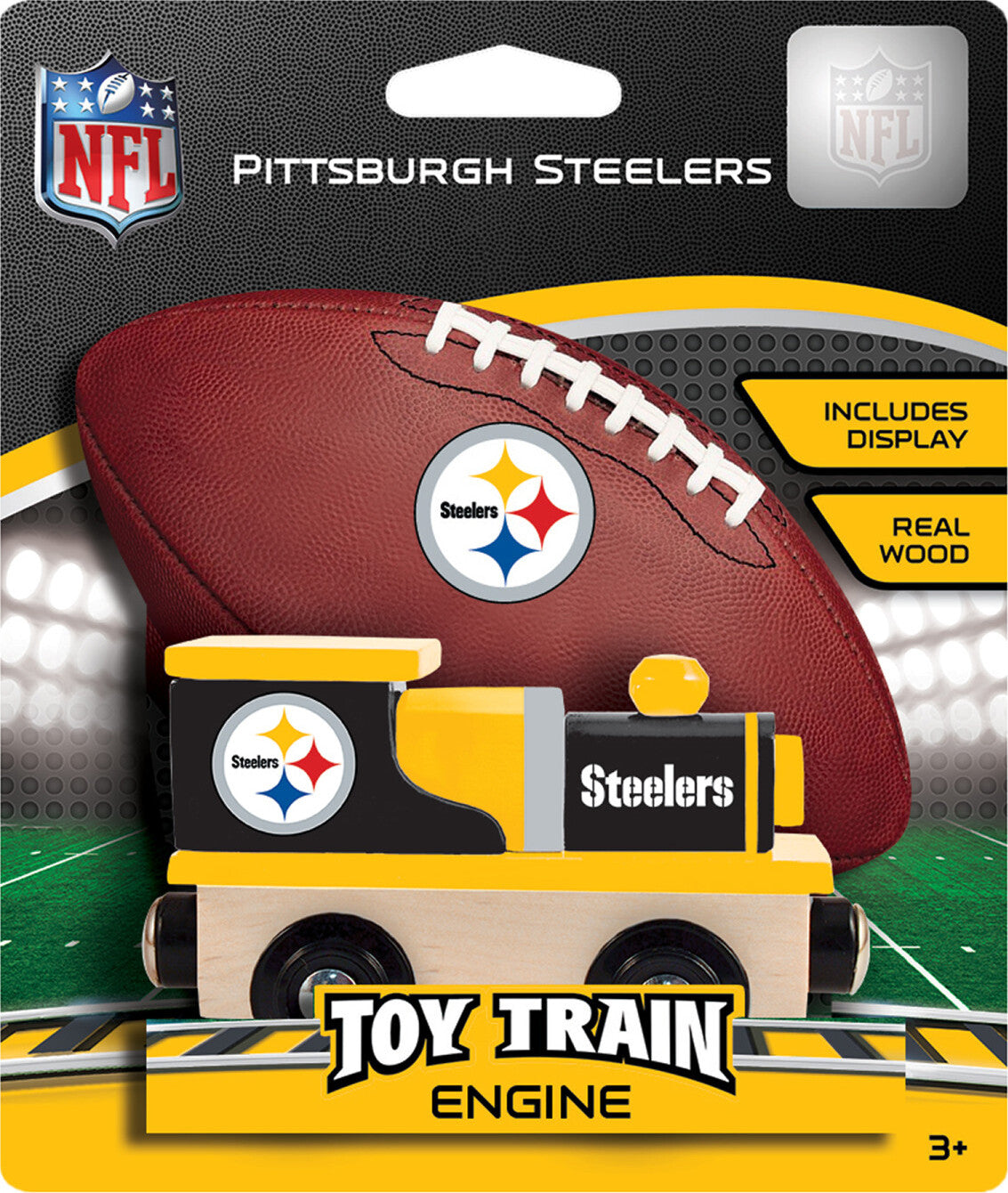 Pittsburgh Steelers NFL Wood Train Engine