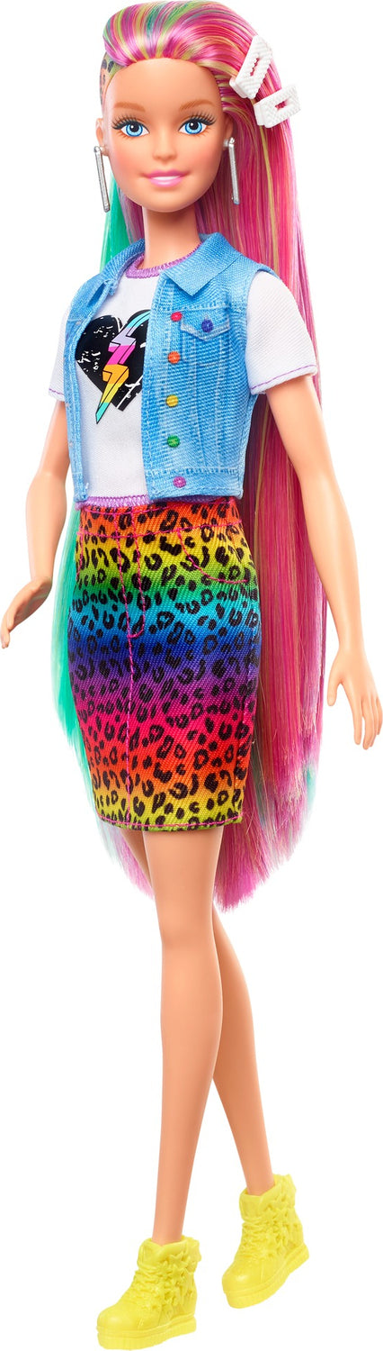 Barbie Leopard Rainbow Hair Doll