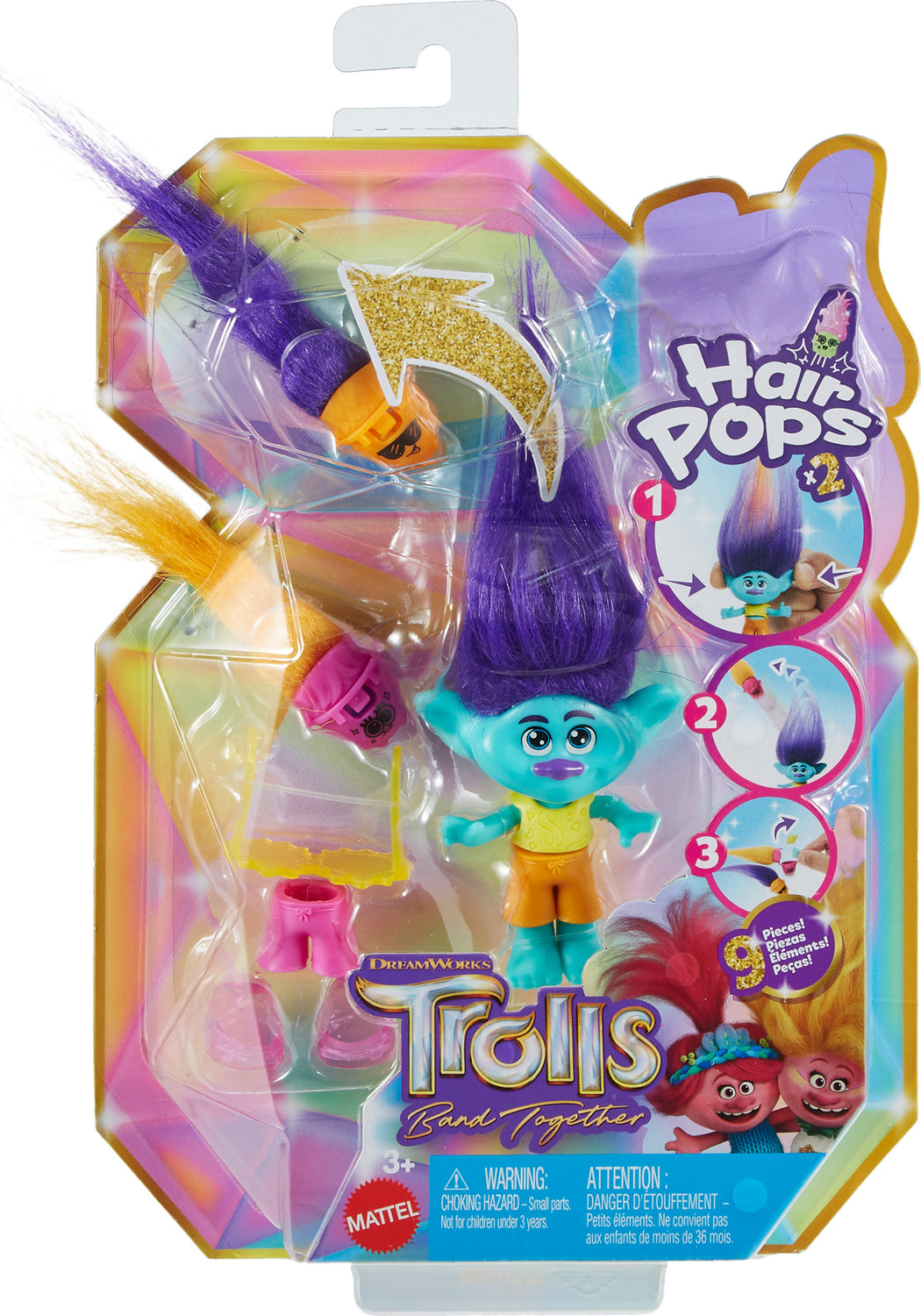 DreamWorks Trolls Hair Pops small dollsv