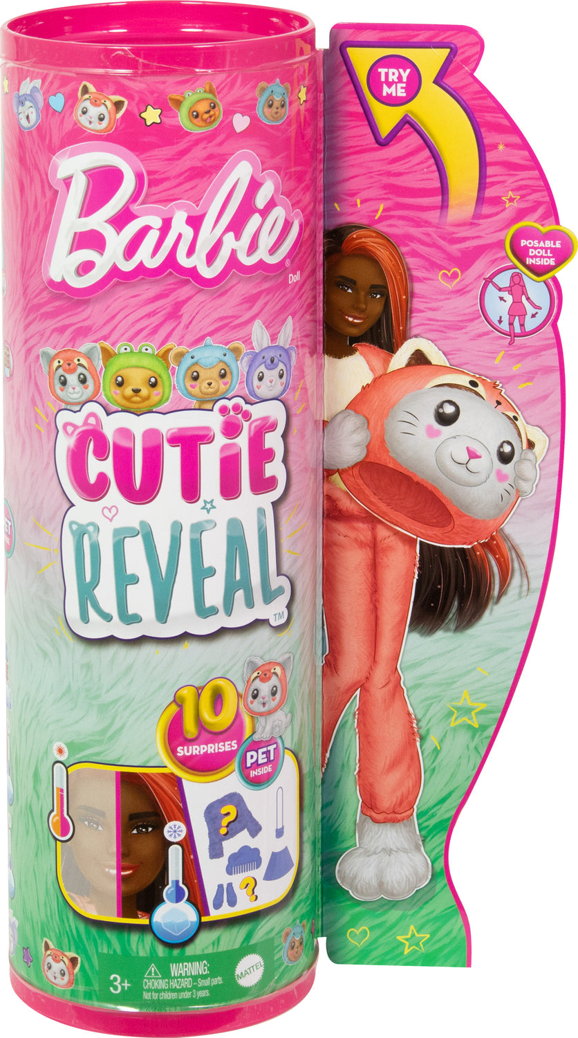 Barbie Cutie Reveal Kitten in a Red Panda Doll