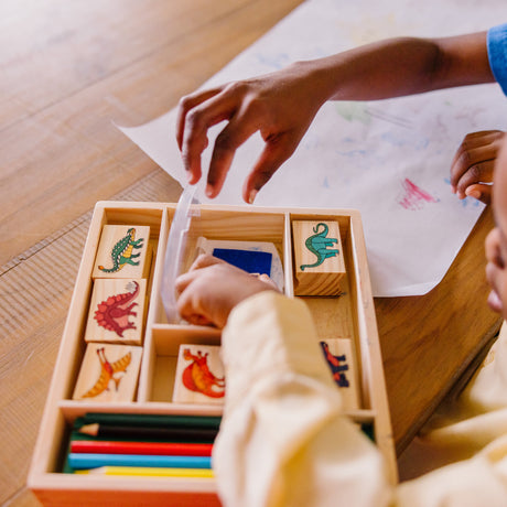 Wooden Stamp Set - Dinosaurs