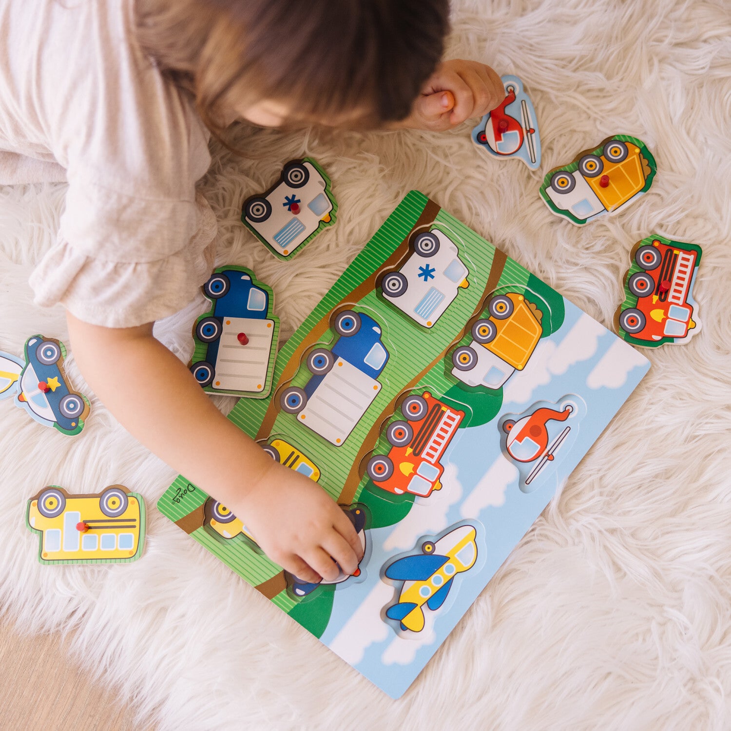 Vehicles Peg Puzzle - 8pc – Toys on the Square
