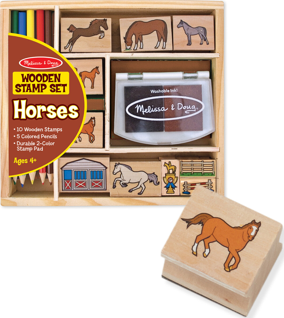 Wooden Stamp Set - Horses