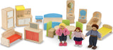 Hi-Rise Wooden Dollhouse and Furniture Set