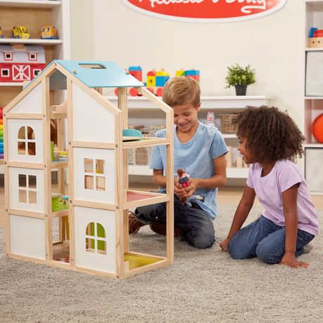 Hi-Rise Wooden Dollhouse and Furniture Set