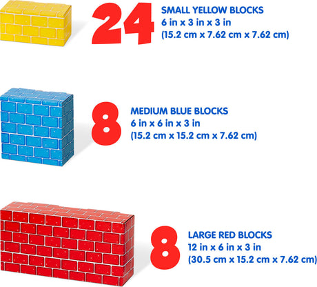 Deluxe Jumbo Cardboard Blocks - 40 Pieces