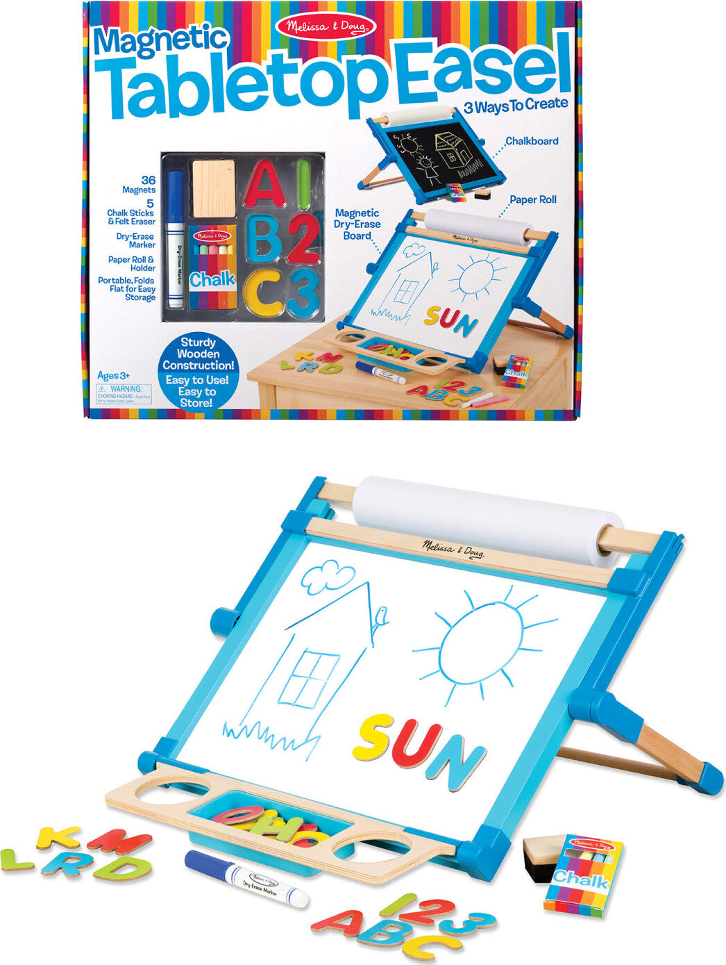 Deluxe Double-Sided Tabletop Easel