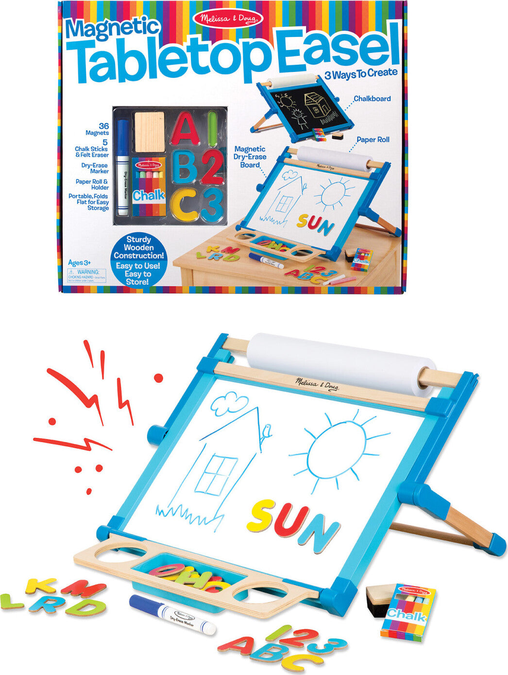 Deluxe Double-Sided Tabletop Easel