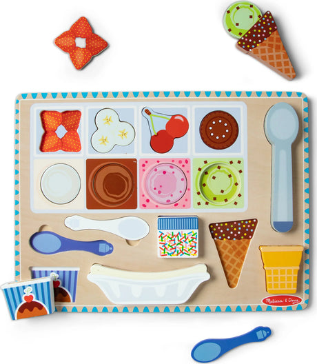 Wooden Magnetic Ice Cream Puzzle & Play Set