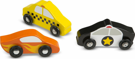 Wooden Cars Set - 9 Pieces