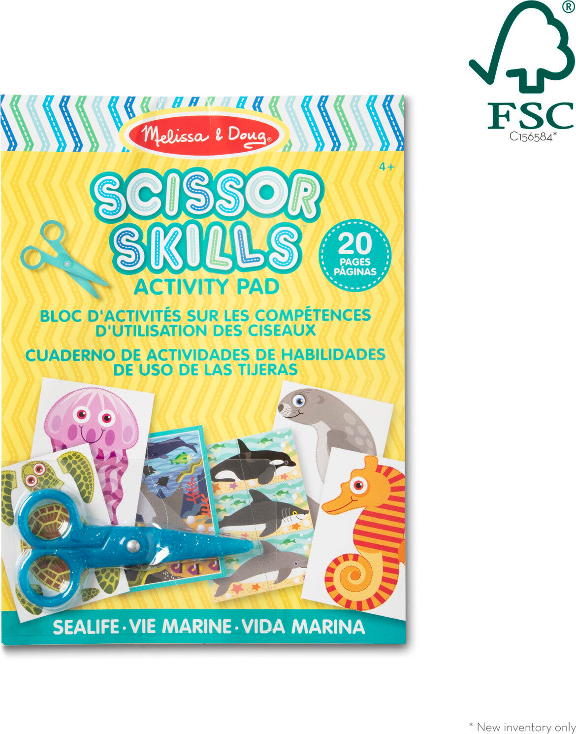 Scissor Skills Sea Life Activity Pad