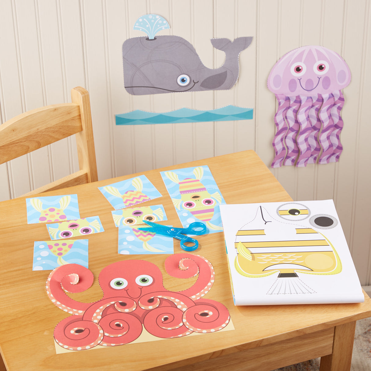 Scissor Skills Sea Life Activity Pad