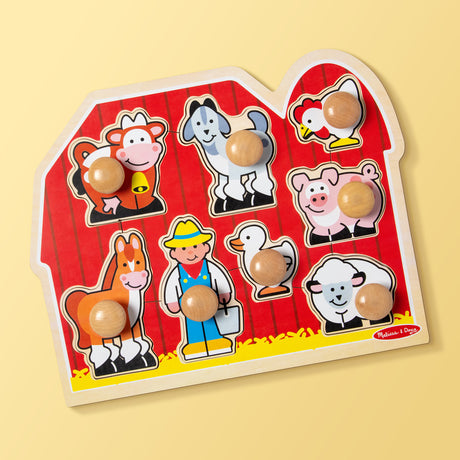 Farm Friends Jumbo Peg Puzzle - 8 Pieces