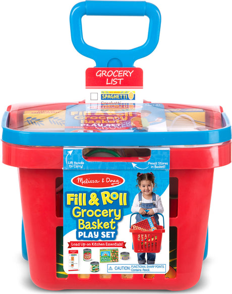 Fill & Roll Grocery Basket Play Set