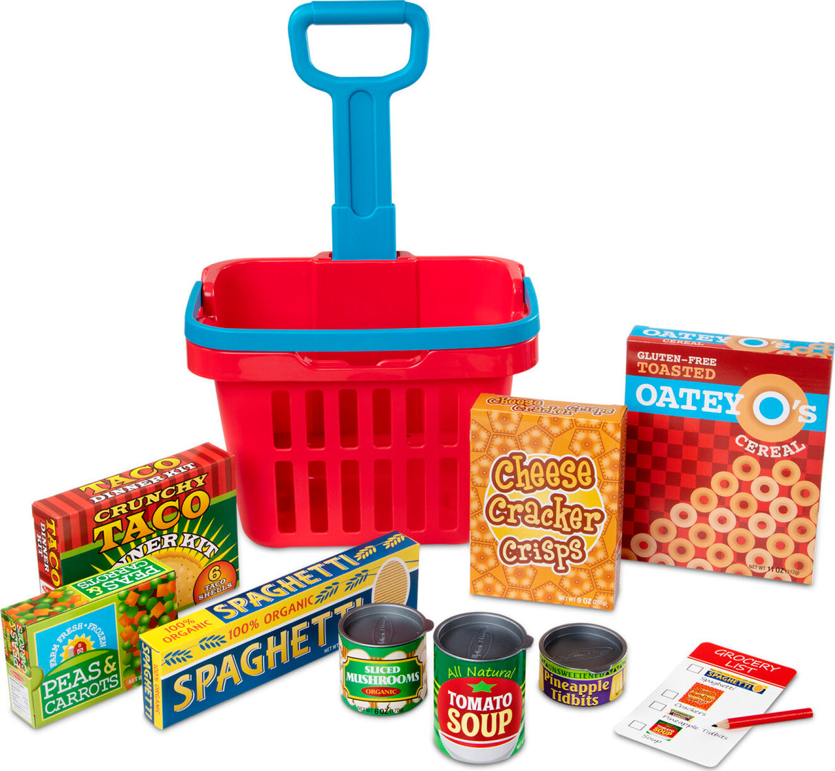 Fill & Roll Grocery Basket Play Set