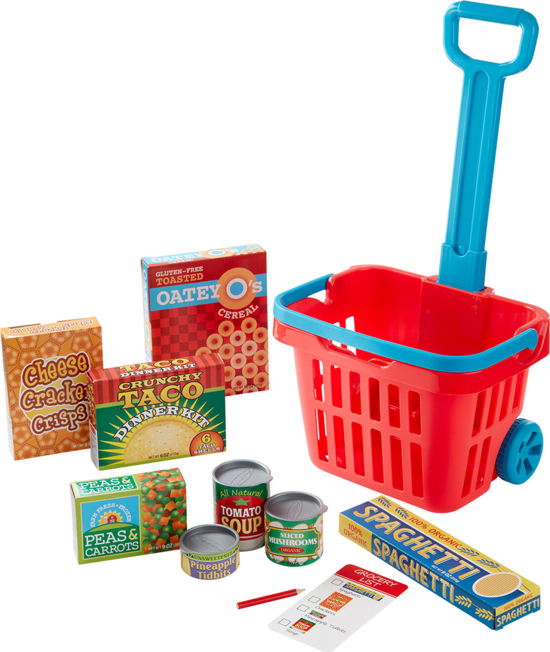 Fill & Roll Grocery Basket Play Set