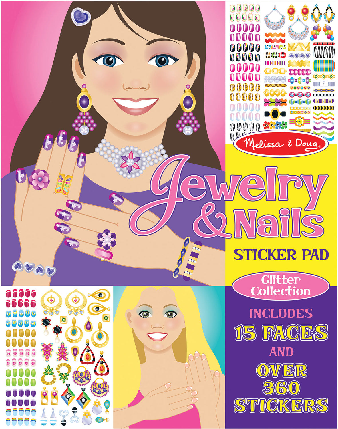 Jewelry & Nails Glitter Stickers Pad