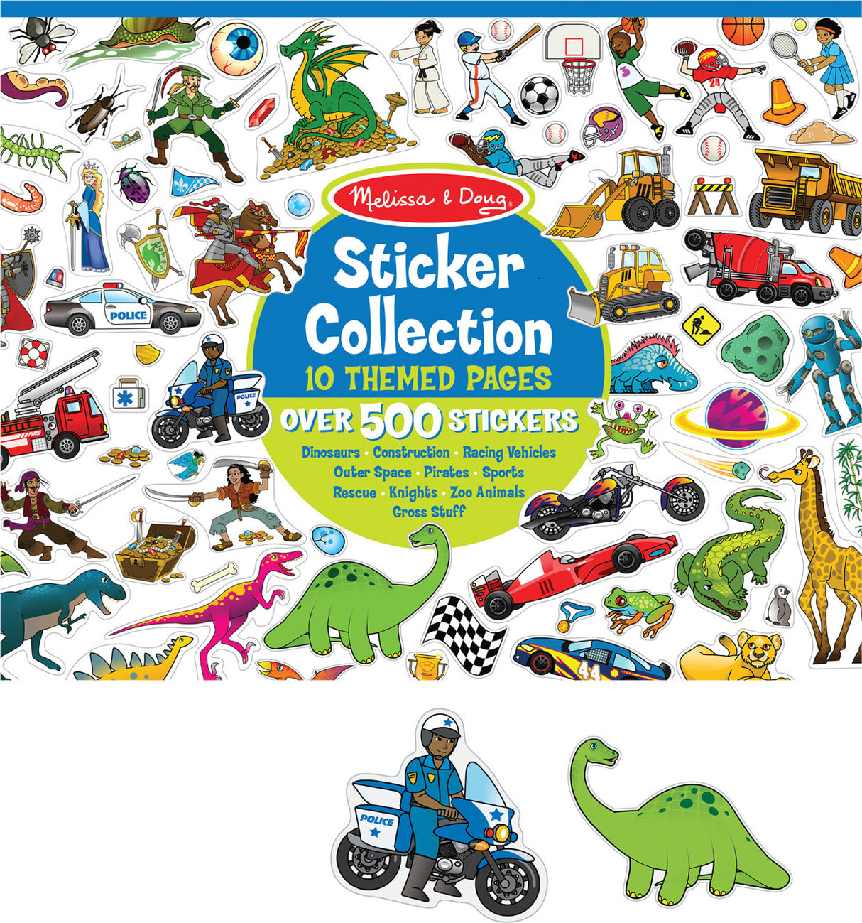 Sticker Collection Book: 500+ Stickers - Dinosaurs, Vehicles, Space, and More