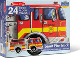 Giant Fire Truck Floor Puzzle - 24 Pieces