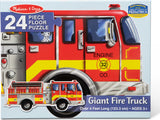 Giant Fire Truck Floor Puzzle - 24 Pieces