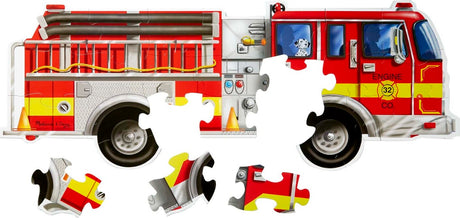 Giant Fire Truck Floor Puzzle - 24 Pieces