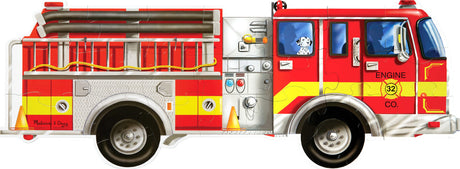 Giant Fire Truck Floor Puzzle - 24 Pieces