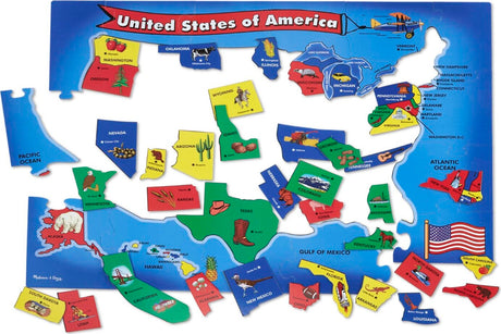 U.S.A. (United States) Map Floor Puzzle - 51 Pieces