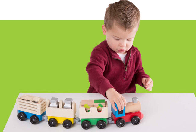 Wooden Farm Train Toy Set