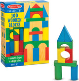 100 Piece Wood Blocks Set