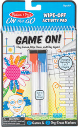 On the Go - Write-On / Wipe-Off Activity Games Pad