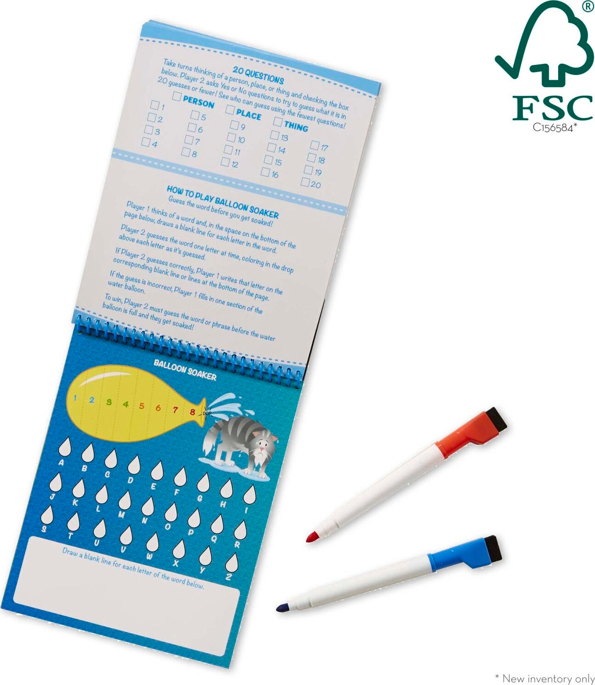 On the Go - Write-On / Wipe-Off Activity Games Pad