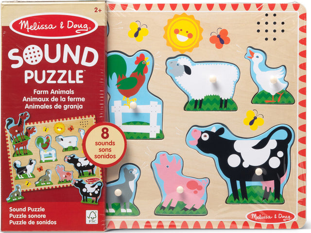 Farm Animals Sound Puzzle - 8 Pieces