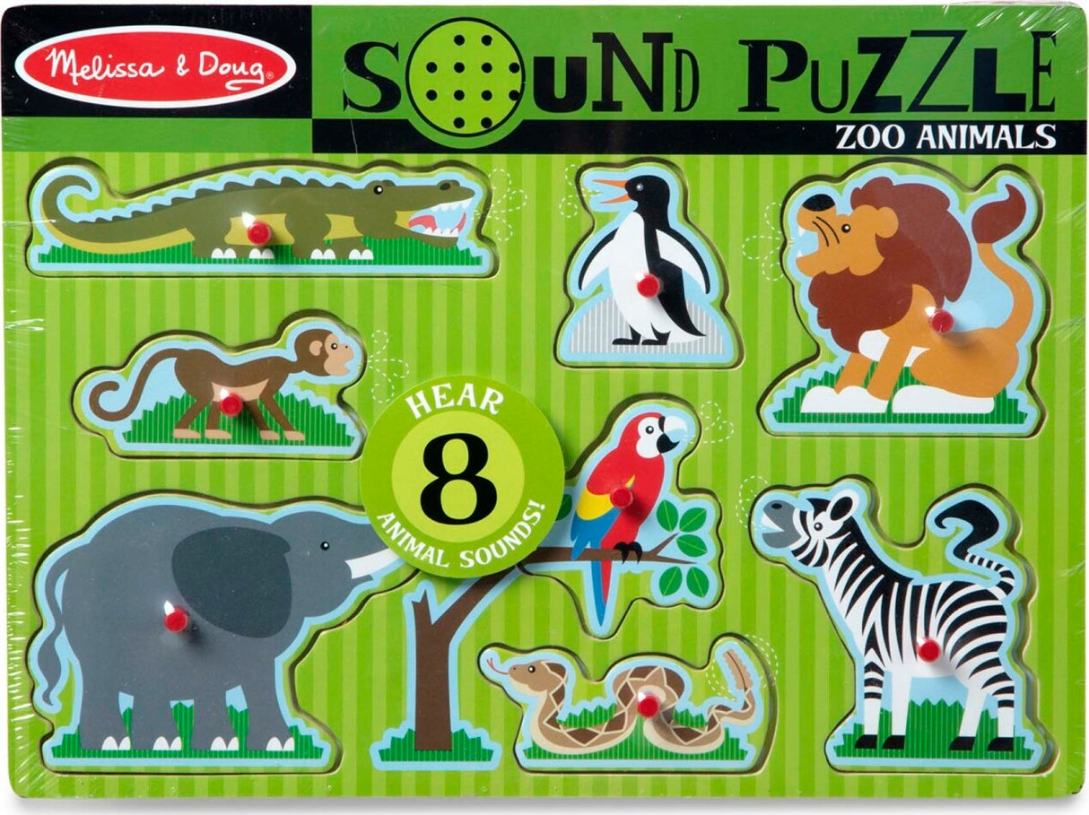 Zoo Animals Sound Puzzle - 8 Pieces