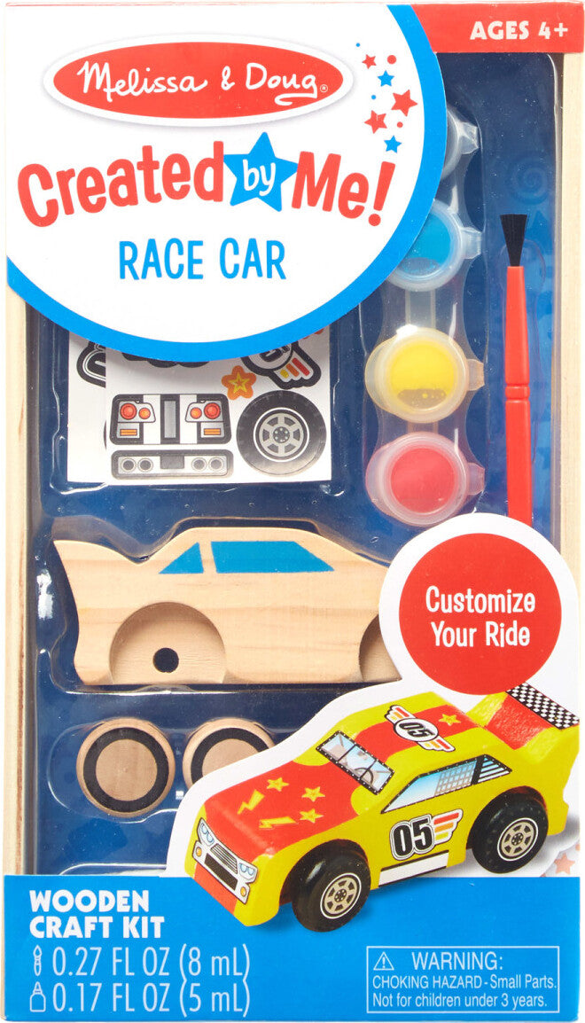 Decorate-Your-Own Wooden Race Car