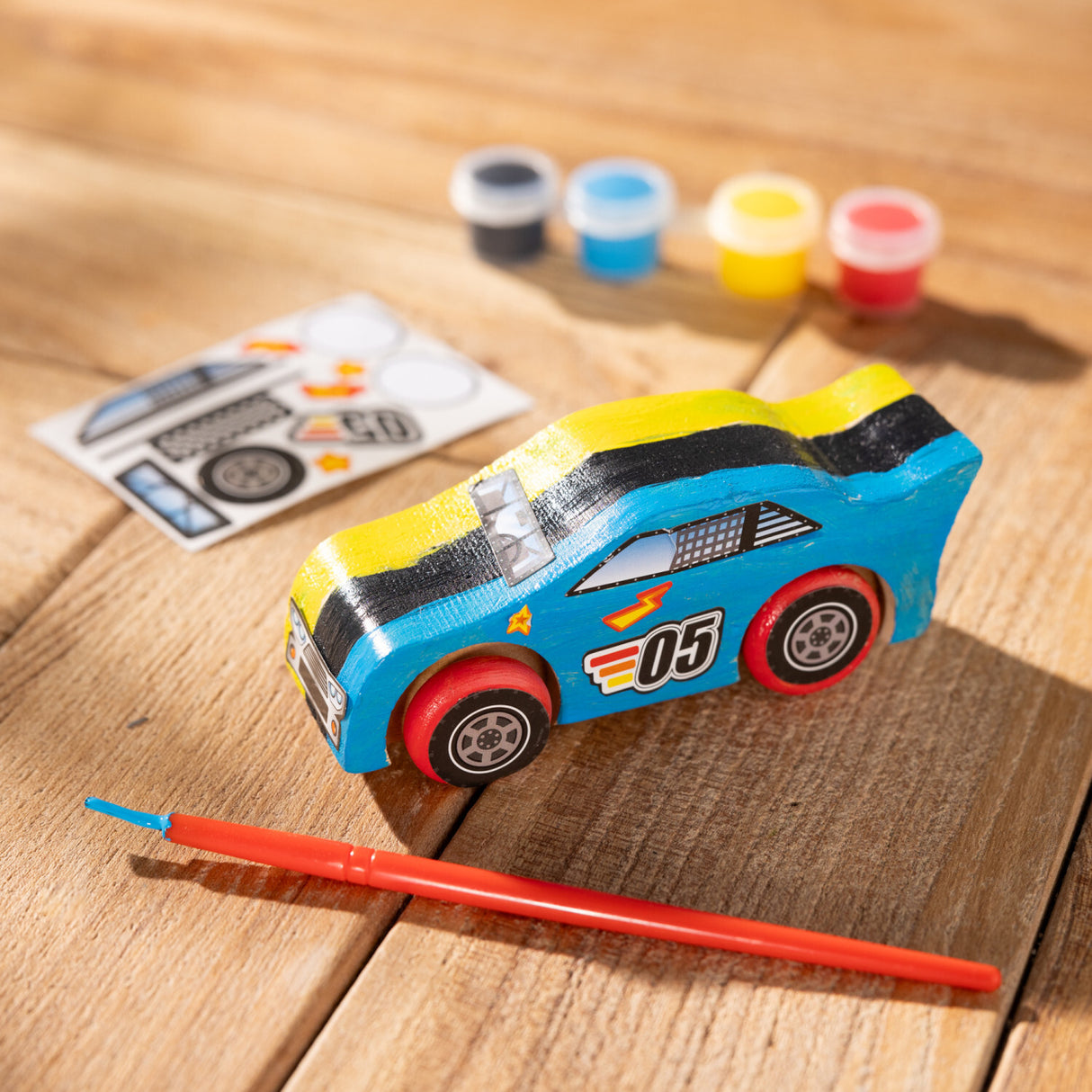 Decorate-Your-Own Wooden Race Car