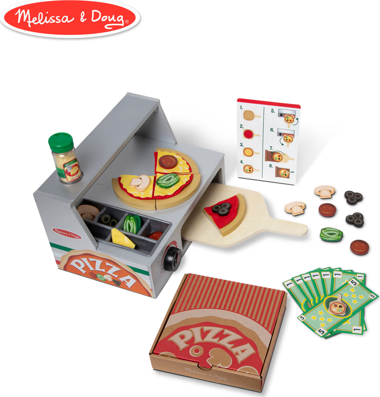 Top & Bake Pizza Counter - Wooden Play Food