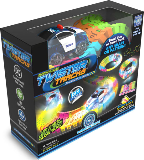 Twister Tracks 221 (11 Feet) Neon Glow Track  1 Police Car